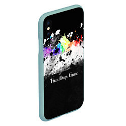 Чехол iPhone XS Max матовый THREE DAYS GRACE, цвет: 3D-мятный — фото 2