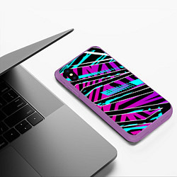 Чехол iPhone XS Max матовый Форма для фитнеса, цвет: 3D-фиолетовый — фото 2