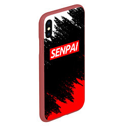 Чехол iPhone XS Max матовый SENPAI, цвет: 3D-красный — фото 2