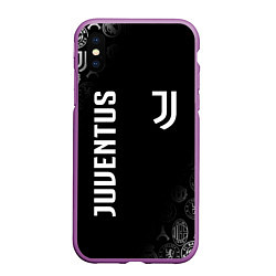 Чехол iPhone XS Max матовый JUVENTUS, цвет: 3D-фиолетовый