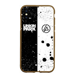 Чехол iPhone XS Max матовый LINKIN PARK, цвет: 3D-коричневый