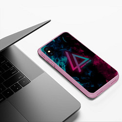 Чехол iPhone XS Max матовый LINKIN PARK, цвет: 3D-розовый — фото 2