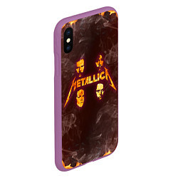 Чехол iPhone XS Max матовый Metallica, цвет: 3D-фиолетовый — фото 2