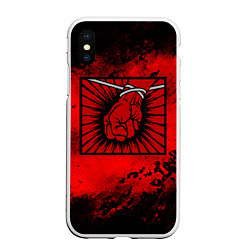 Чехол iPhone XS Max матовый Metallica, цвет: 3D-белый