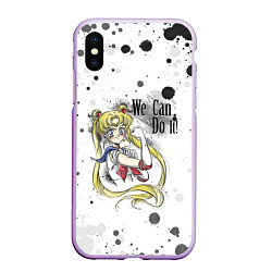Чехол iPhone XS Max матовый Sailor Moon We can do it!, цвет: 3D-сиреневый