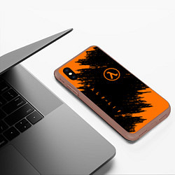 Чехол iPhone XS Max матовый HALF-LIFE, цвет: 3D-коричневый — фото 2