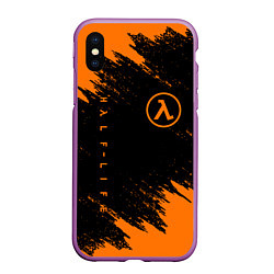 Чехол iPhone XS Max матовый HALF-LIFE, цвет: 3D-фиолетовый