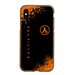 Чехол iPhone XS Max матовый HALF-LIFE, цвет: 3D-коричневый