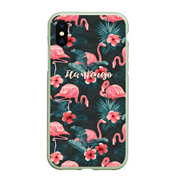 Чехол iPhone XS Max матовый Flamingo