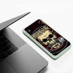 Чехол iPhone XS Max матовый Bring Me the Horizon, цвет: 3D-салатовый — фото 2