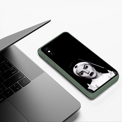 Чехол iPhone XS Max матовый МОНАХИНЯ, цвет: 3D-темно-зеленый — фото 2