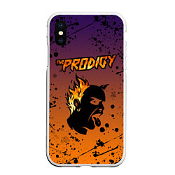 Чехол iPhone XS Max матовый THE PRODIGY, цвет: 3D-белый