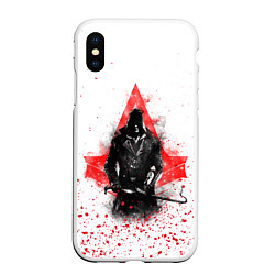 Чехол iPhone XS Max матовый ASSASSINS CREED, цвет: 3D-белый