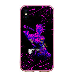 Чехол iPhone XS Max матовый JOJOS BIZARRE ADVENTURE, цвет: 3D-розовый
