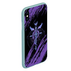 Чехол iPhone XS Max матовый Стальной алхимик, цвет: 3D-мятный — фото 2