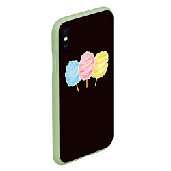 Чехол iPhone XS Max матовый Сладкая вата, цвет: 3D-салатовый — фото 2