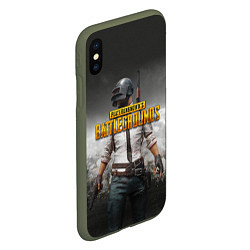 Чехол iPhone XS Max матовый PUBG, цвет: 3D-темно-зеленый — фото 2