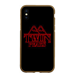 Чехол iPhone XS Max матовый Twin Peaks, цвет: 3D-коричневый