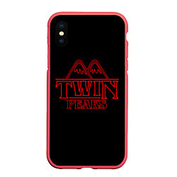 Чехол iPhone XS Max матовый Twin Peaks, цвет: 3D-красный