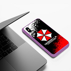 Чехол iPhone XS Max матовый RESIDENT EVIL UMBRELLA, цвет: 3D-фиолетовый — фото 2