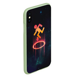 Чехол iPhone XS Max матовый PORTAL, цвет: 3D-салатовый — фото 2