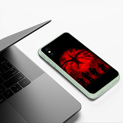 Чехол iPhone XS Max матовый STRANGER THINGS, цвет: 3D-салатовый — фото 2