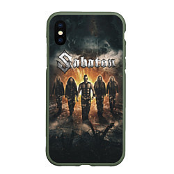 Чехол iPhone XS Max матовый Sabaton Band, цвет: 3D-темно-зеленый