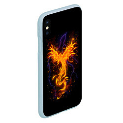 Чехол iPhone XS Max матовый Phoenix, цвет: 3D-голубой — фото 2