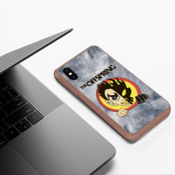 Чехол iPhone XS Max матовый The Offspring, цвет: 3D-коричневый — фото 2
