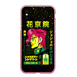 Чехол iPhone XS Max матовый Приключения ДжоДжо, цвет: 3D-розовый