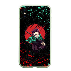 Чехол iPhone XS Max матовый KIMETSU NO YAIBA, цвет: 3D-салатовый