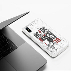 Чехол iPhone XS Max матовый ACDC, цвет: 3D-белый — фото 2