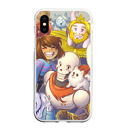 Чехол iPhone XS Max матовый UNDERTALE, цвет: 3D-белый