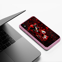 Чехол iPhone XS Max матовый СОНИК, цвет: 3D-розовый — фото 2