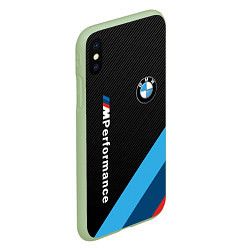 Чехол iPhone XS Max матовый BMW M PERFORMANCE, цвет: 3D-салатовый — фото 2