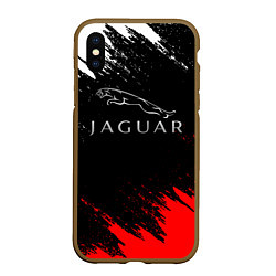 Чехол iPhone XS Max матовый Jaguar, цвет: 3D-коричневый