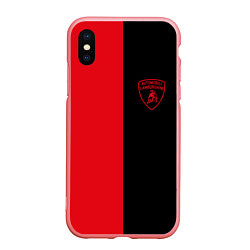 Чехол iPhone XS Max матовый Lamborghini, цвет: 3D-баблгам