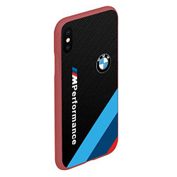 Чехол iPhone XS Max матовый BMW M PERFORMANCE, цвет: 3D-красный — фото 2