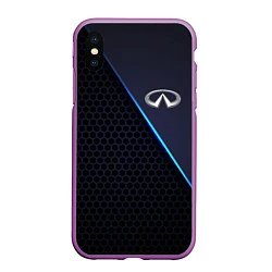 Чехол iPhone XS Max матовый Infinity, цвет: 3D-фиолетовый