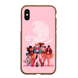 Чехол iPhone XS Max матовый PINK SAILOR MOON, цвет: 3D-коричневый