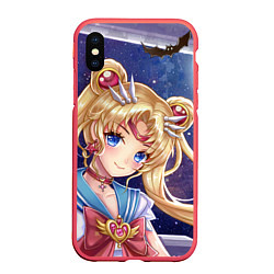 Чехол iPhone XS Max матовый SAILOR MOON, цвет: 3D-красный