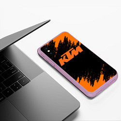 Чехол iPhone XS Max матовый KTM, цвет: 3D-сиреневый — фото 2