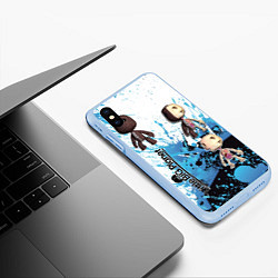 Чехол iPhone XS Max матовый Little Big, цвет: 3D-голубой — фото 2