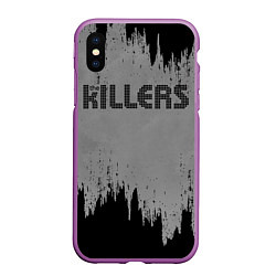 Чехол iPhone XS Max матовый The Killers Logo, цвет: 3D-фиолетовый