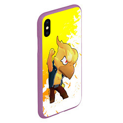 Чехол iPhone XS Max матовый BRAWL STARS CROW, цвет: 3D-фиолетовый — фото 2