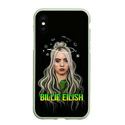 Чехол iPhone XS Max матовый BILLIE EILISH, цвет: 3D-салатовый