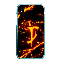 Чехол iPhone XS Max матовый DOOM ETERNAL, цвет: 3D-мятный