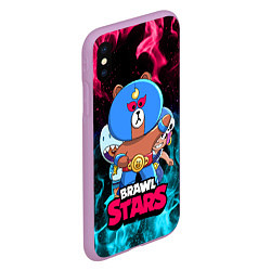 Чехол iPhone XS Max матовый BRAWL STARS EL BROWN, цвет: 3D-сиреневый — фото 2