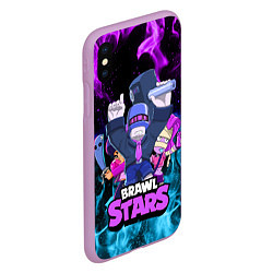 Чехол iPhone XS Max матовый BRAWL STARS FRANK, цвет: 3D-сиреневый — фото 2