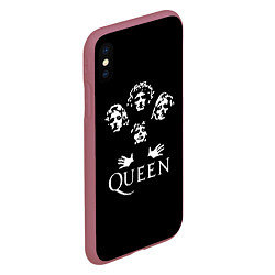 Чехол iPhone XS Max матовый QUEEN, цвет: 3D-малиновый — фото 2